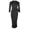 Diane Von Furstenberg Robe Portefeuille Bobbi En Laine Mérinos Noire