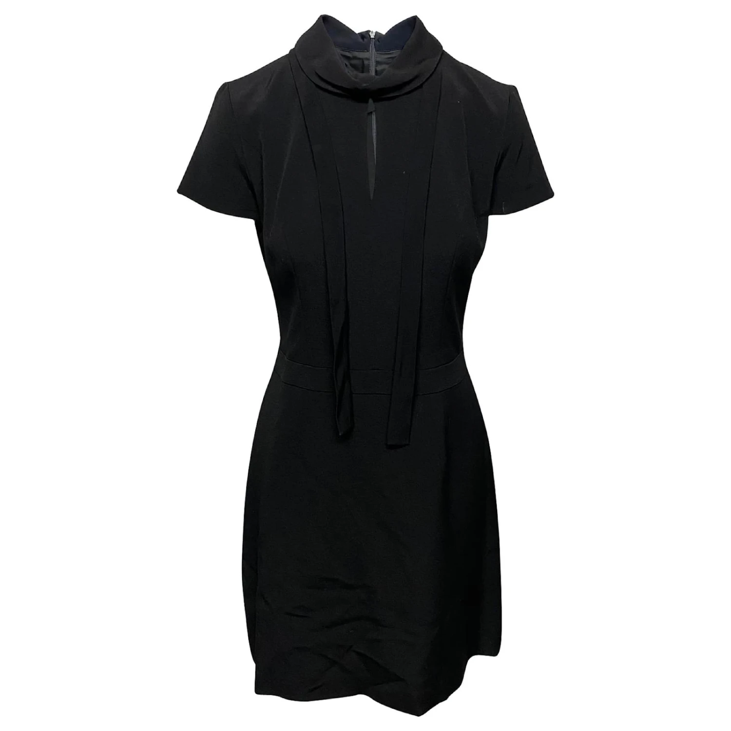 Hugo Boss La Robe De Travail à Encolure Trou De Serrure Hugo Est En Viscose Noire 1 Hugo Boss La Robe De Travail à Encolure Trou De Serrure Hugo Est En Viscose Noire