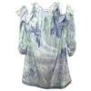 Robe D'été Emilio Pucci En Soie Imprimé Iris Bleu & Vert Avec Poches