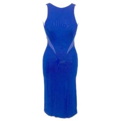 Autre Marque Robe Droite Galvan En Maille Bleu électrique