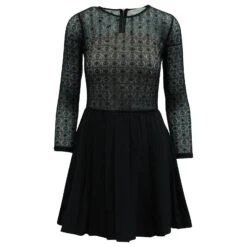 Sandro Paris Robe En Dentelle Jeanette En Polyester Noir