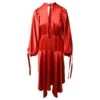 Self Portrait Self-Portrait Robe Asymétrique Péplum Trou De Serrure En Satin Rouge