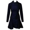 Stella Mc Cartney Stella McCartney Robe Jacquard Fleurie à Manches Longues En Polyester Bleu