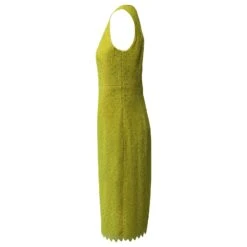 Diane Von Furstenberg Robe Sans Manches En Dentelle à Col En V En Polyester Jaune