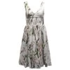 Dolce & Gabbana Robe Mi-longue à Imprimé Floral En Coton Blanc