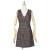 *Dolce & Gabbana Robe Sans Manches Léopard à Doublure En Tweed Noir