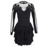 Elie Saab Mini Robe En Dentelle En Viscose Noire