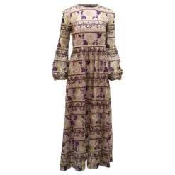 Giambattista Valli Robe Brodée Florale En Coton Multicolore