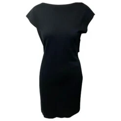 Lanvin Mini Robe à Capuche En Laine Noire