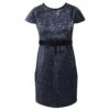 Maje Mini Robe Glitter En Paillettes Bleu Marine