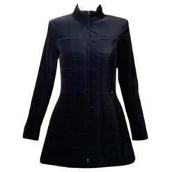 Manteau De Veste De Robe De Velours De Shanghai De Chanel Noir