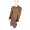 Manteau Robe En Tweed Chanel Marron Foncé