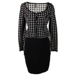 Herve Leger Robe Noire Et Blanche