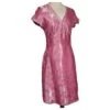 MARC JACOBS ROBE SOIE BROCHEE 23 PERLES BRANDEBOURGS T38/40 Rose