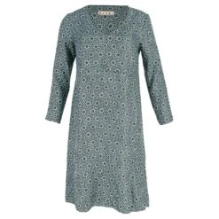 Marni Robe Mi-longue Imprimée En Soie Verte