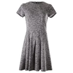 Michael Kors Robe En Maille En Viscose Noire Et Blanche