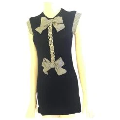 Mini Robe En Cachemire Et Soie Chanel Noir