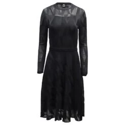 Missoni Robe Mi-longue à Manches Longues En Polyester Noir