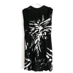 Miu Miu Printemps 2013 Robe De Thé à Imprimé Tie-dye Noir