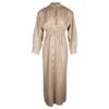 Nanushka Robe Chemise Mi-longue Froncée En Cuir Végétalien Beige