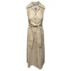 Nanushka Sharma - Robe Mi-longue Sans Manches à Ceinture En Similicuir Beige