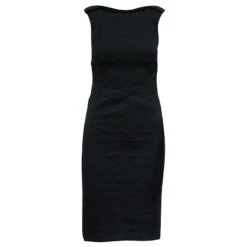 Classique Chanel Petite Robe Noire Texturée Noire