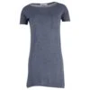 T By Alexander Wang - Robe Courte à Encolure Dégagée En Rayonne Bleue