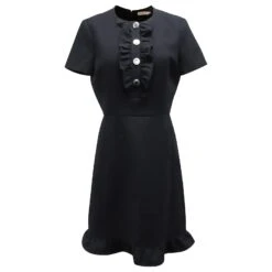 Robe à Volants Tory Burch En Polyester Noir