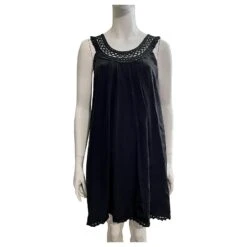 Temperley London Robe Baby Doll Temperley En Soie Et Dentelle Noir