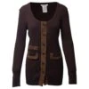 Chloé Robe Cardigan Chloe En Laine Marron