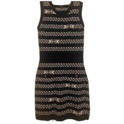 Robe Chanel Imprimé Chaînes Noir
