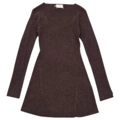 Autre Marque Robe Côtelée Selva Marron