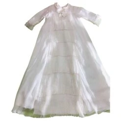 Baby Dior Robe De Baptême Cérémonie Blanc Cassé