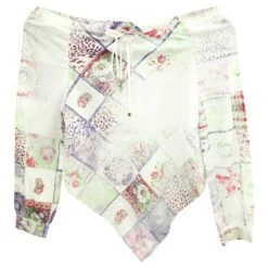 Roberto Cavalli Robe En Coton à Imprimé Coloré Blanc