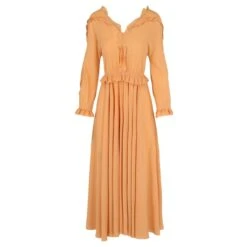 Robe En Georgette Bottega Veneta Jaune