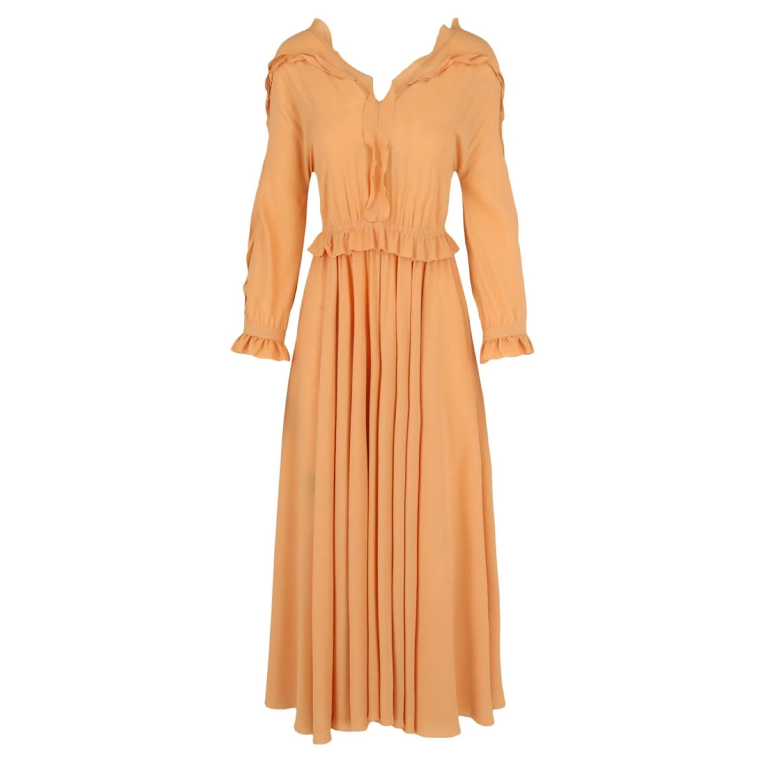 Robe En Georgette Bottega Veneta Jaune 1 Robe En Georgette Bottega Veneta Jaune