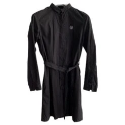 Kenzo Robe En Popeline De Coton Noire