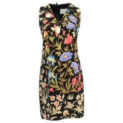 Robe Fourreau à Imprimé Floral Peter Pilotto En Polyester Noir