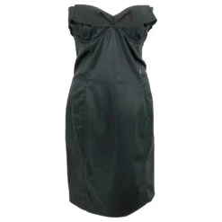 John Galliano Robe Galliano (bustier) En Satin Noir