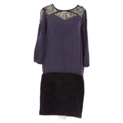 Maje Robe Bleu Marine