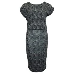 Maje Robe Mi-longue Ă Mancherons Noir