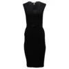 Robe Mi-longue Victoria Beckham Cady En Coton Noir