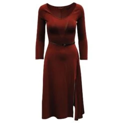 Robe Midi Fluide Altuzarra En Viscose Bordeaux