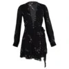Robe Portefeuille Reformation Porter En Polyester Noir