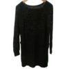 Autre Marque Robe Pull En Laine Avec Ganse Cuir Noir