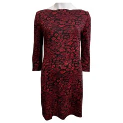 Diane Von Furstenberg Robe Ruri En Soie DvF Noir Bordeaux