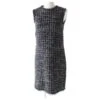 *Robe Sans Manches En Tweed Dolce & Gabbana Noir Rose Blanc