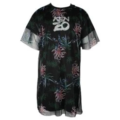 Kenzo Robe T-shirt En Maille Noir