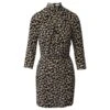 Sandro Paris Mini Robe Fourreau Manches Longues En Viscose Imprimé Floral