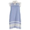 Roseanna Sea New York Robe En Dentelle Chambray En Coton Bleu